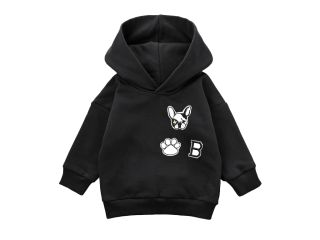 Černá dětská mikina volného střihu s kapucí a cool nášivkama buldočka 😍 Do neděle navíc s dopravou ZDARMA! #frbulldogcz🇨🇿...